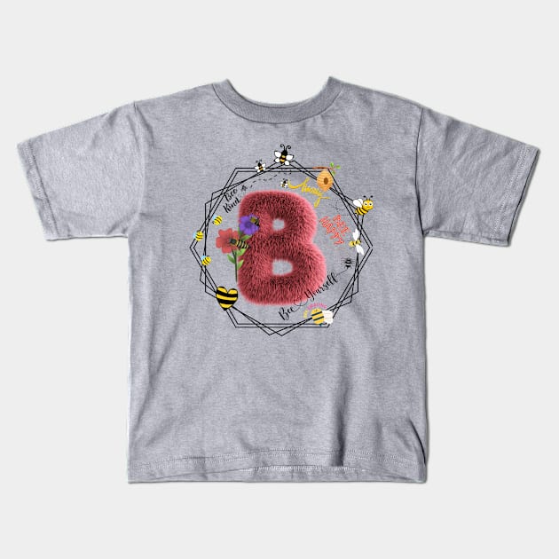 Bee Happy Kids T-Shirt by Joy-Graphix